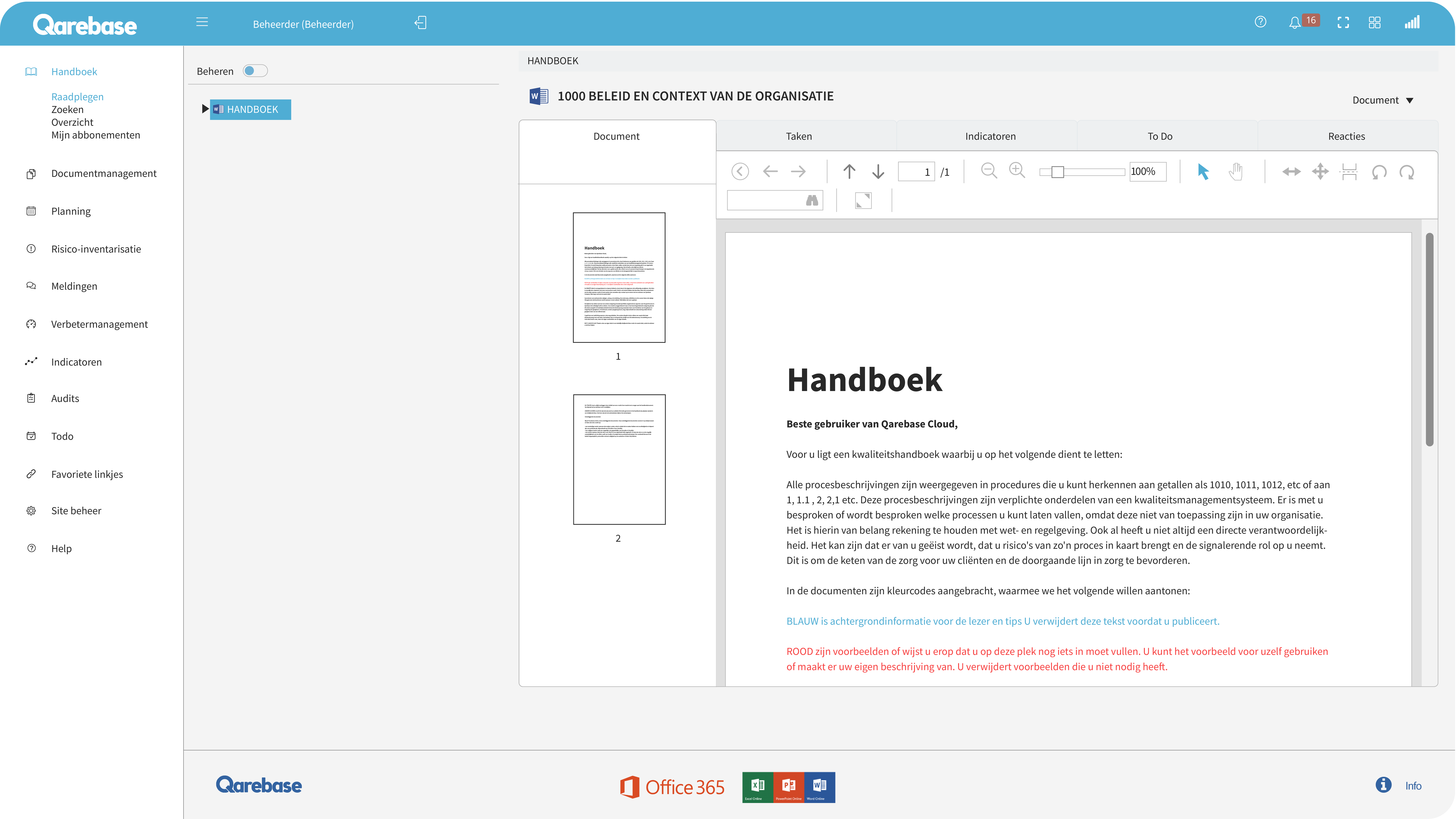 screenshot of Qarebase