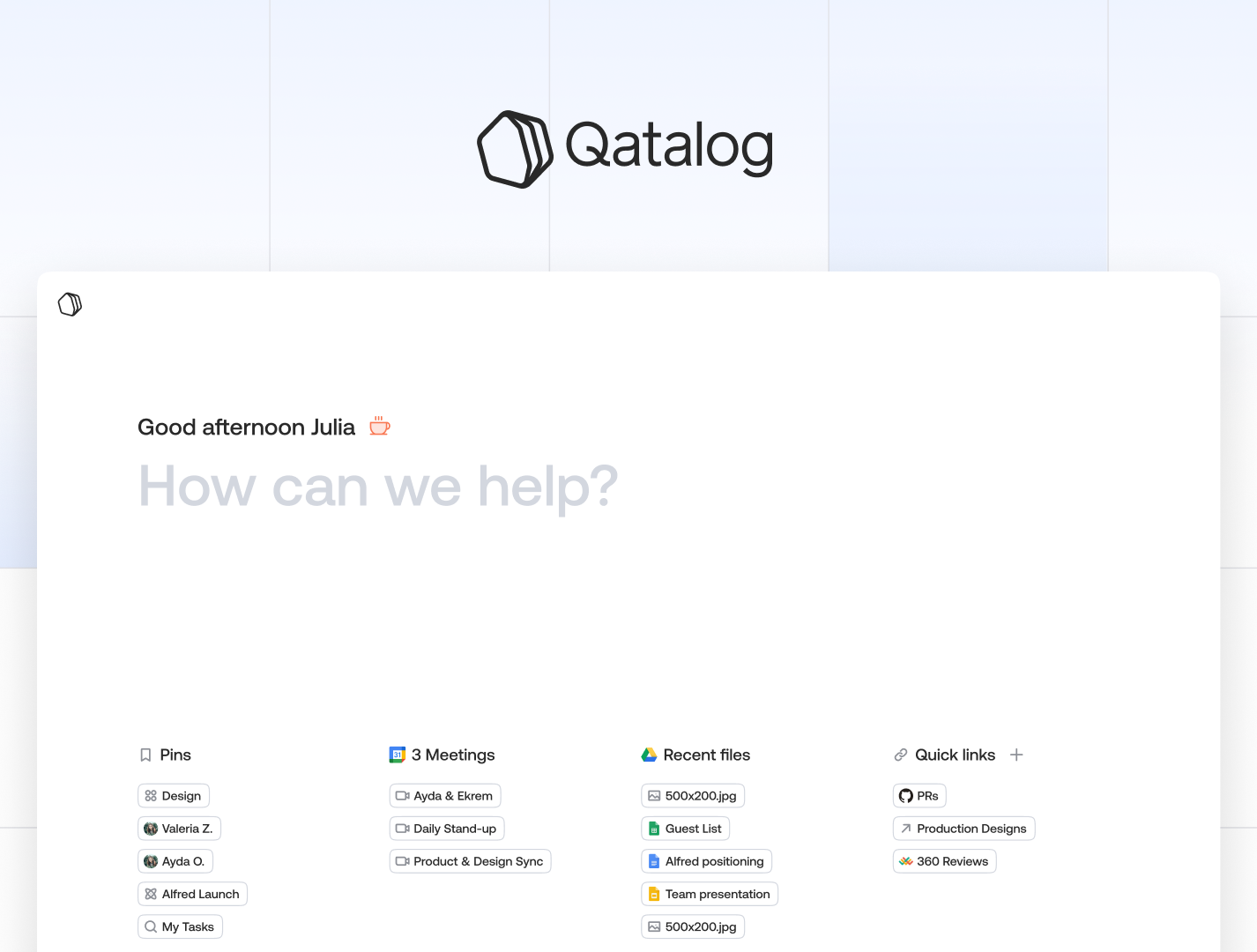 screenshot of Qatalog