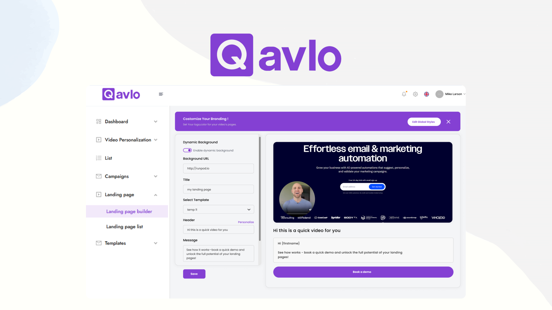 screenshot of Qavlo