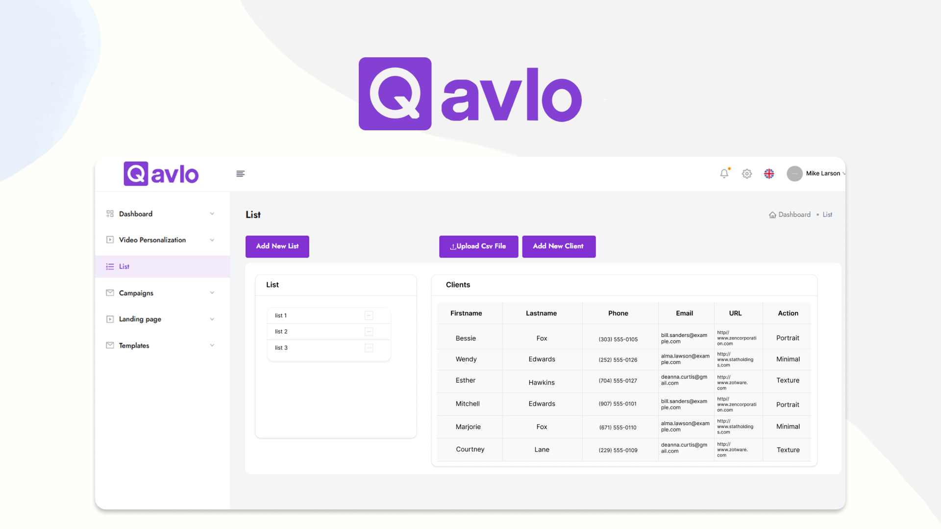 screenshot of Qavlo