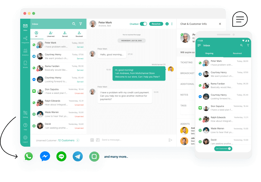 screenshot of Qiscus