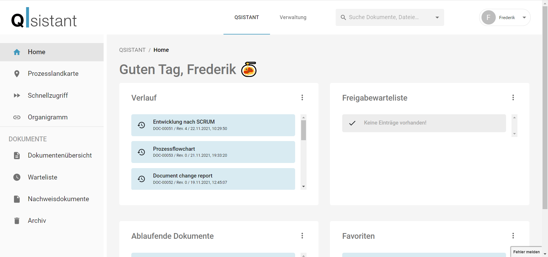 screenshot of Qsistant