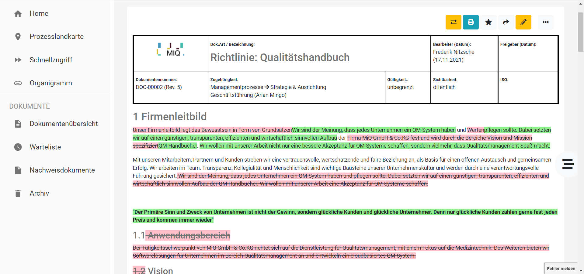 screenshot of Qsistant