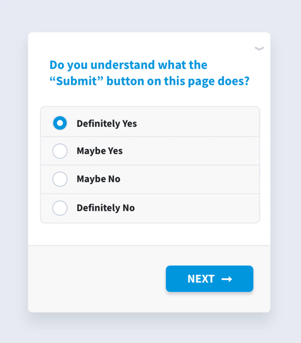 screenshot of Qualaroo