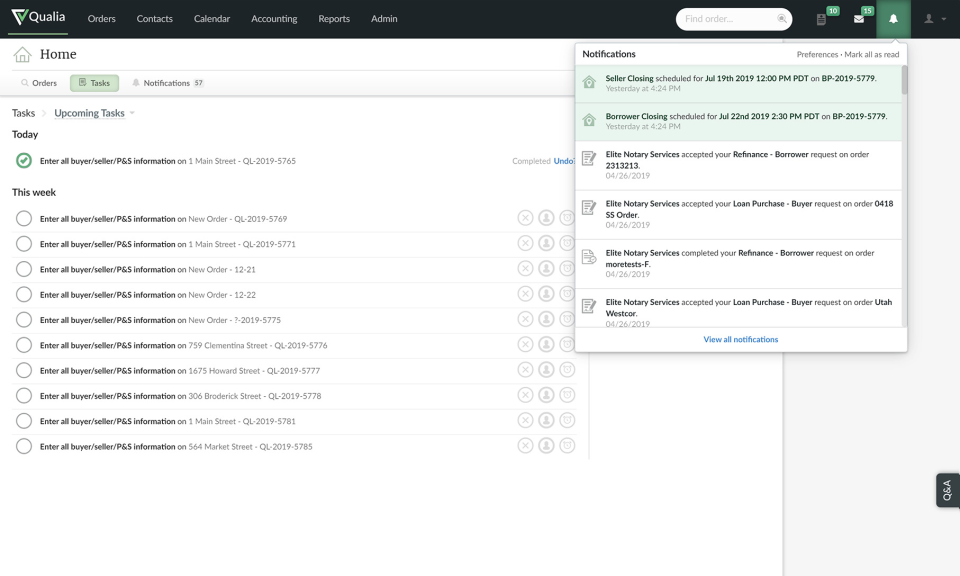 screenshot of Qualia