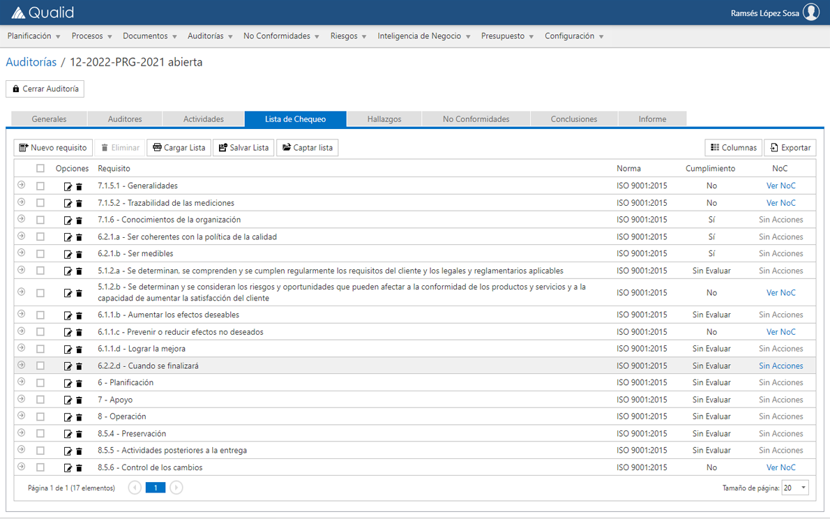 screenshot of Qualid