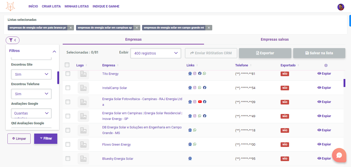 screenshot of Qualifiquei