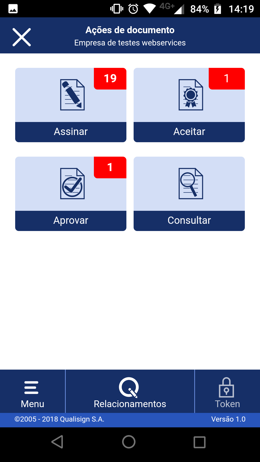 screenshot of Qualisign