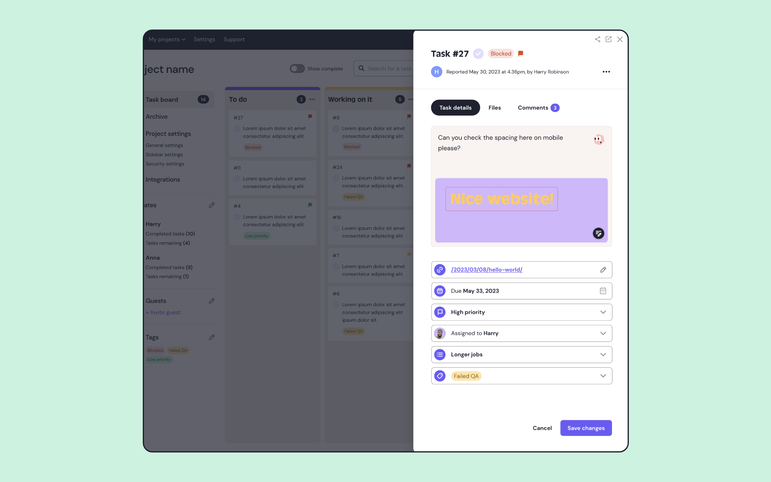 screenshot of QualityHive