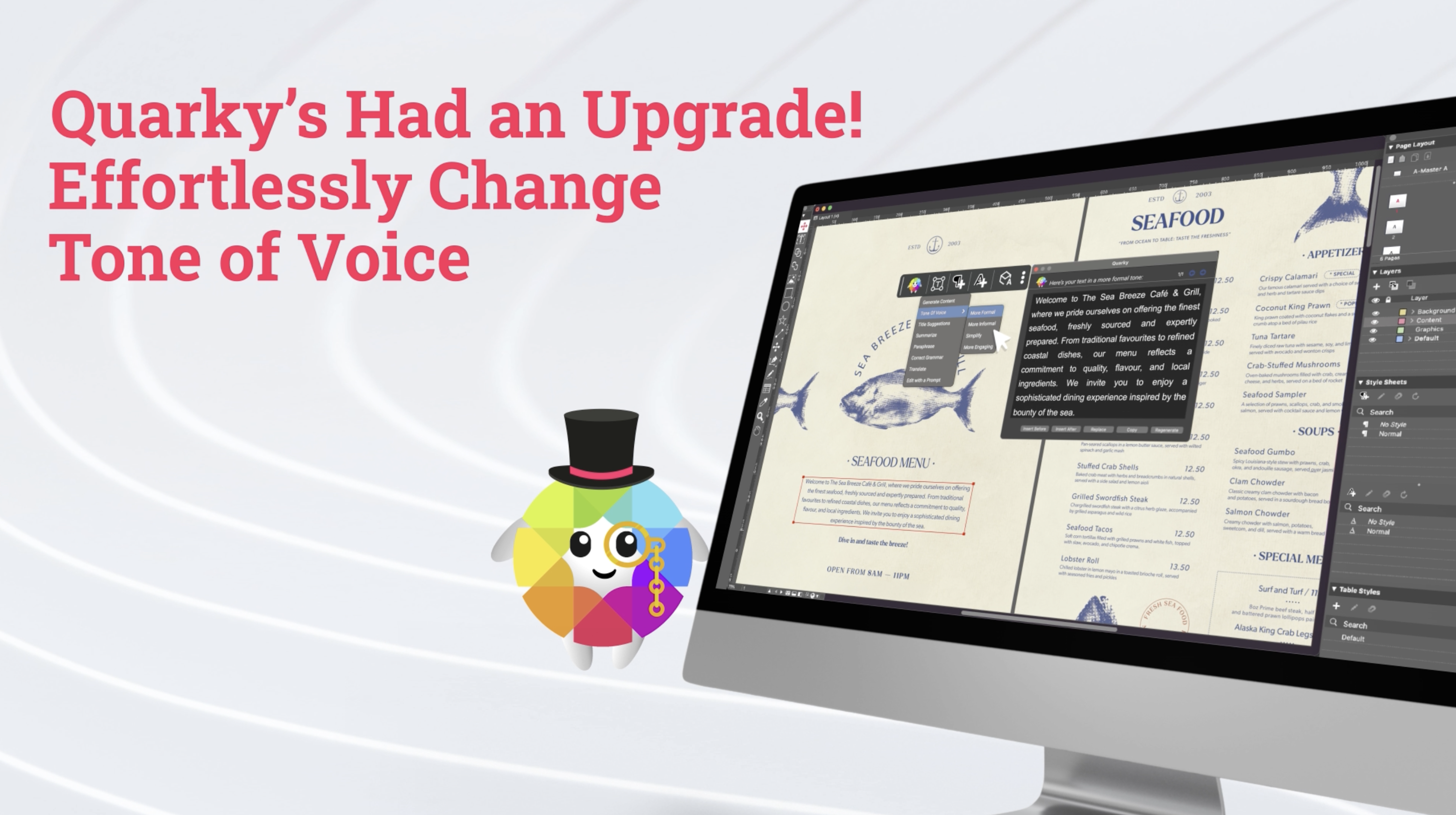 screenshot of QuarkXPress