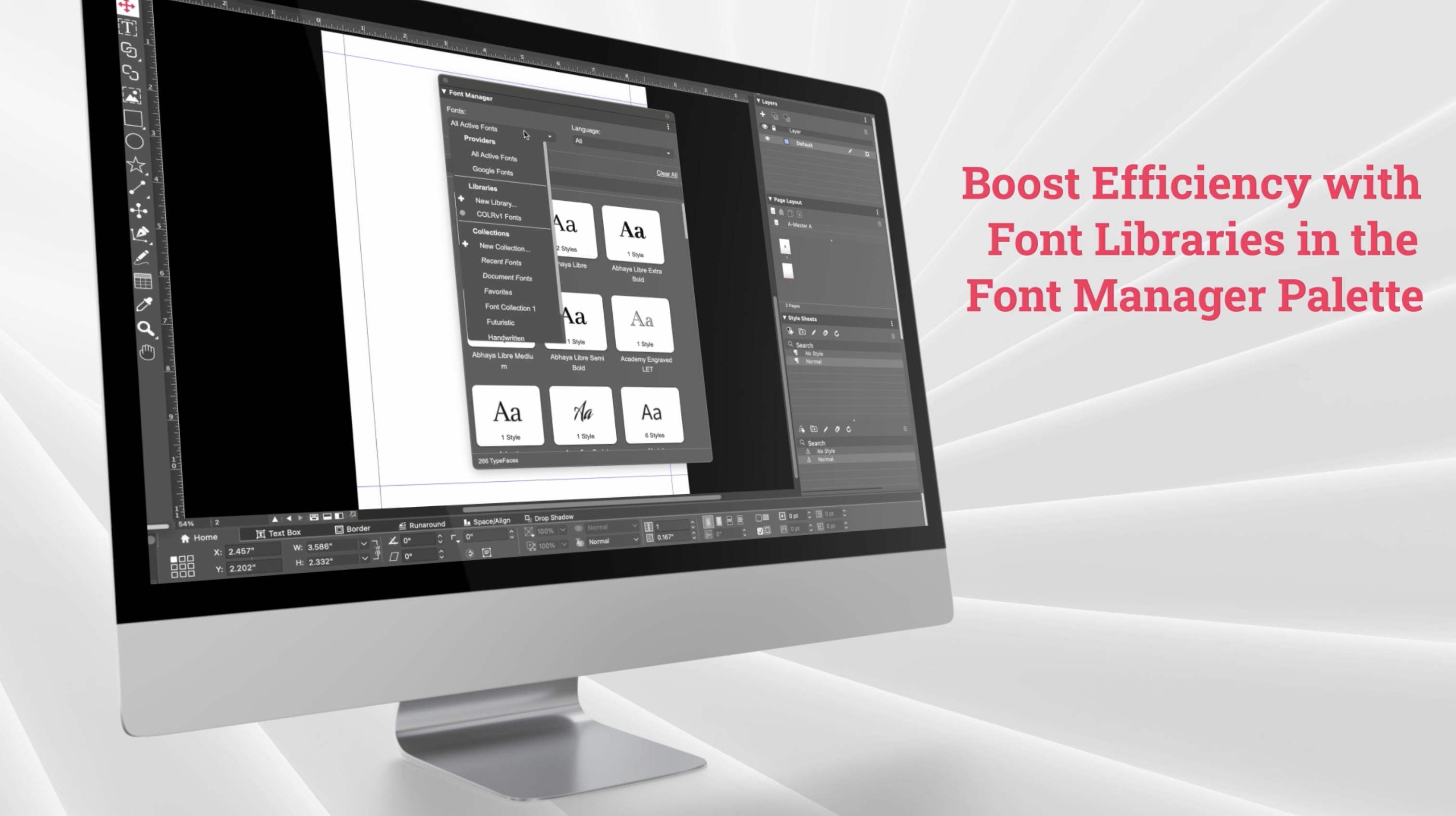 screenshot of QuarkXPress