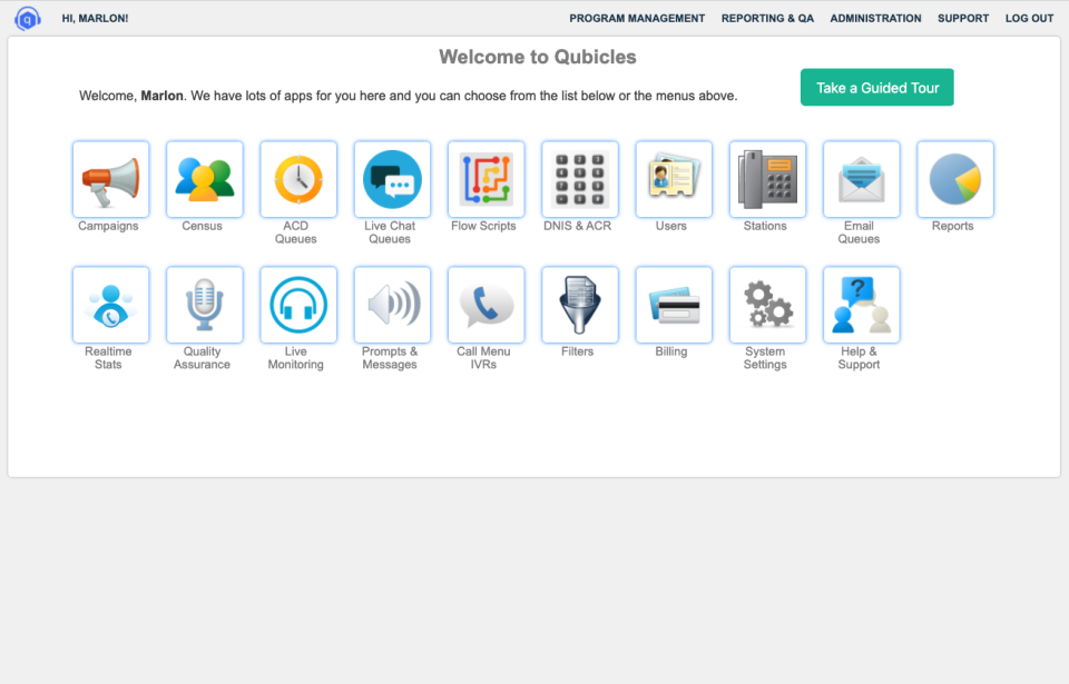 screenshot of Qubicles