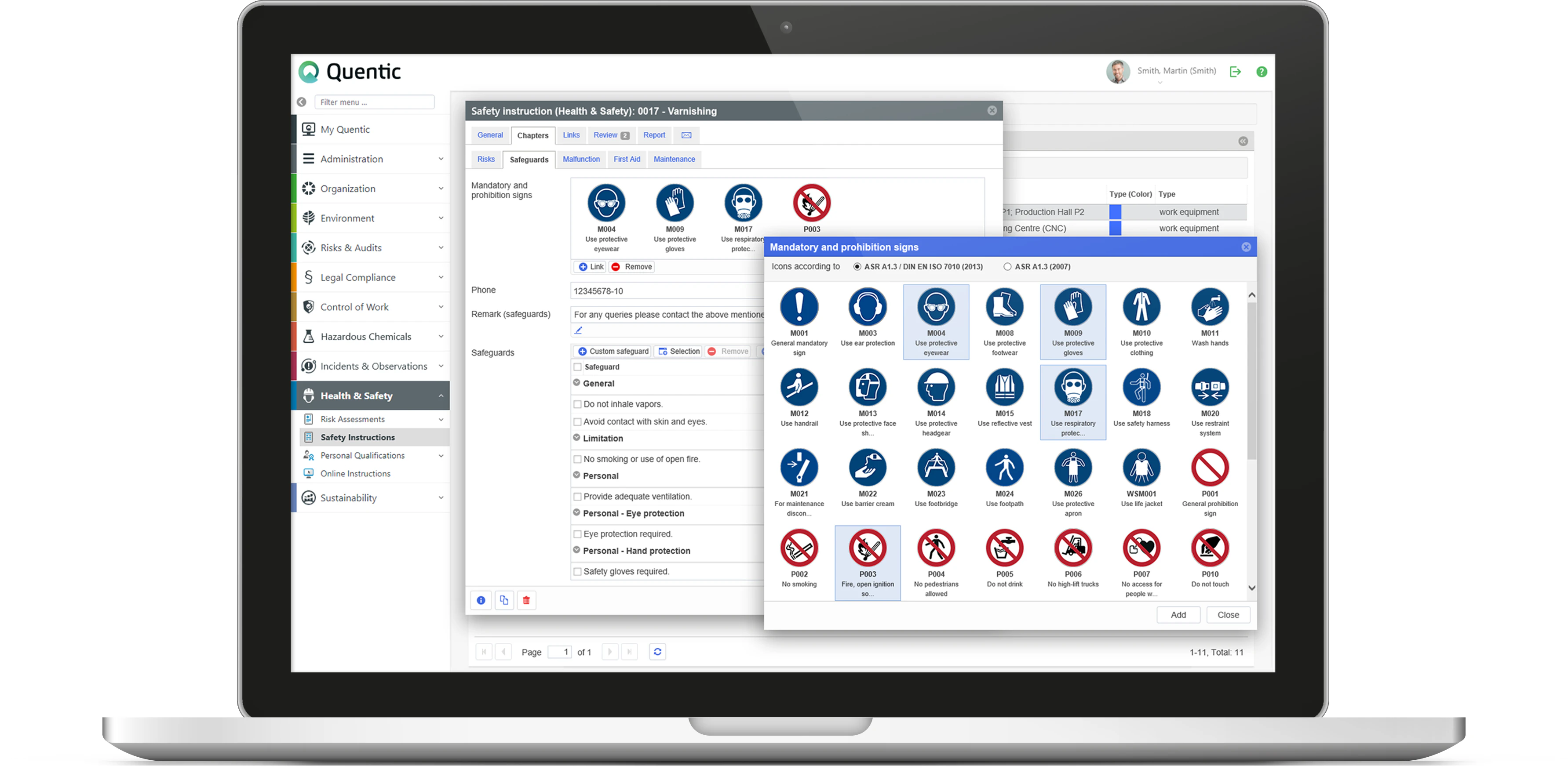 screenshot of Quentic