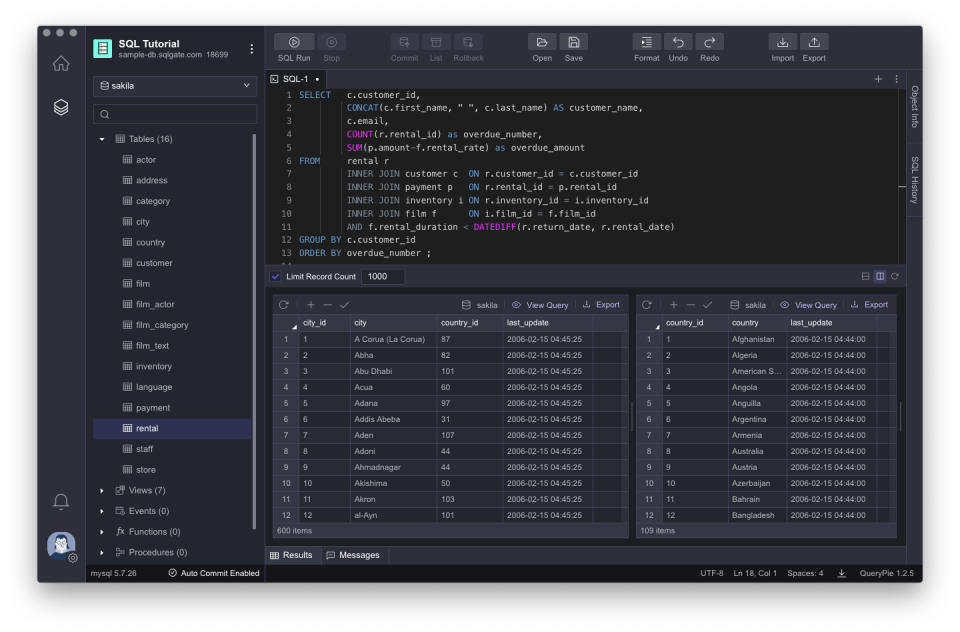 screenshot of QueryPie
