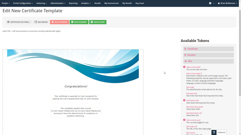 screenshot of Questionmark