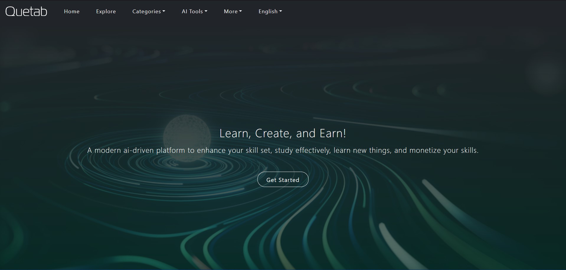 screenshot of Quetab