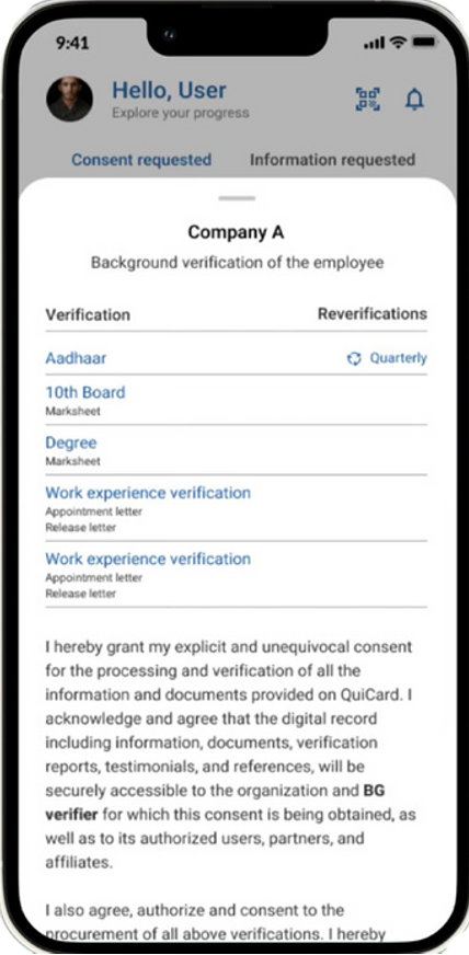 screenshot of QuiCard
