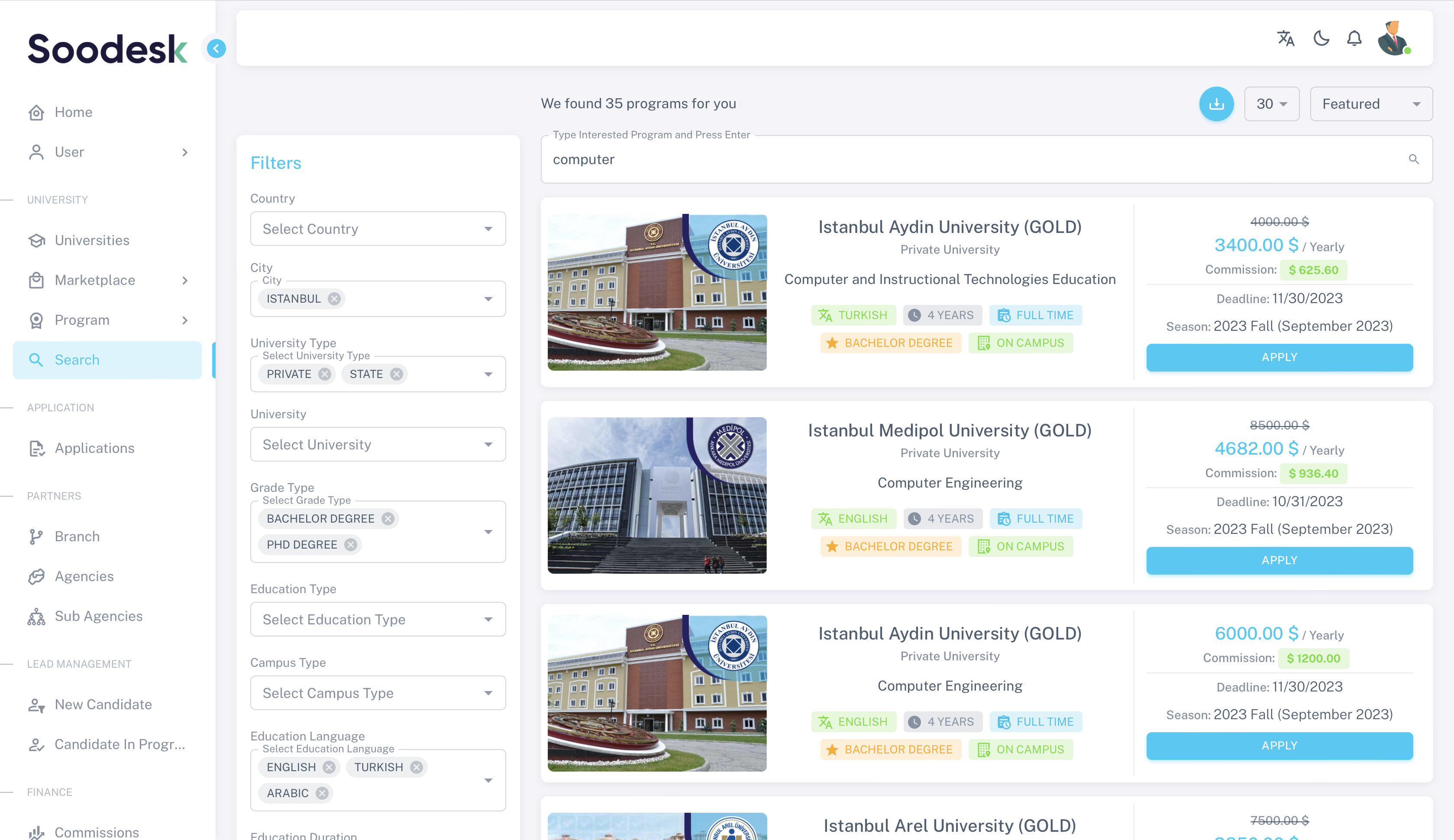 screenshot of QuickApply