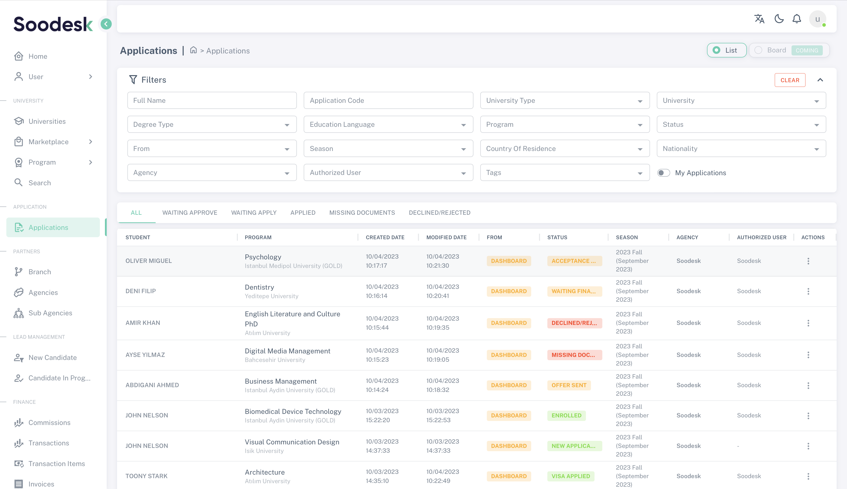 screenshot of QuickApply