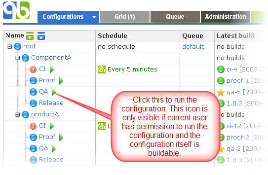 screenshot of QuickBuild