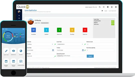 screenshot of QuickHR