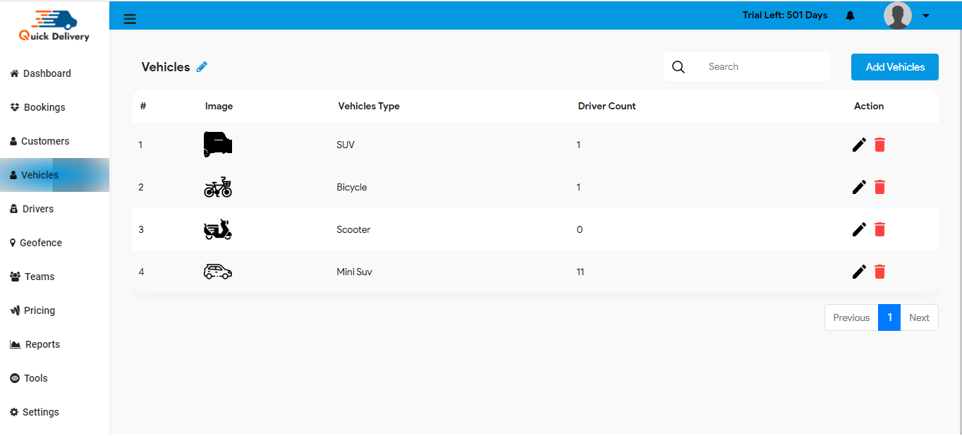 screenshot of Quickdelivery