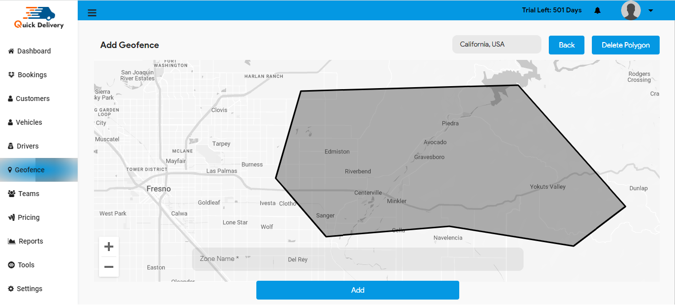 screenshot of Quickdelivery