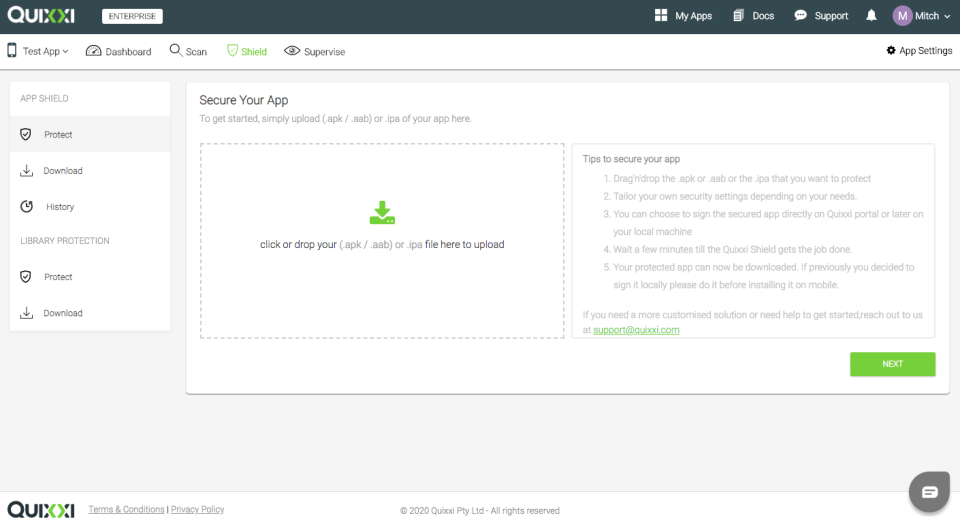 screenshot of Quixxi