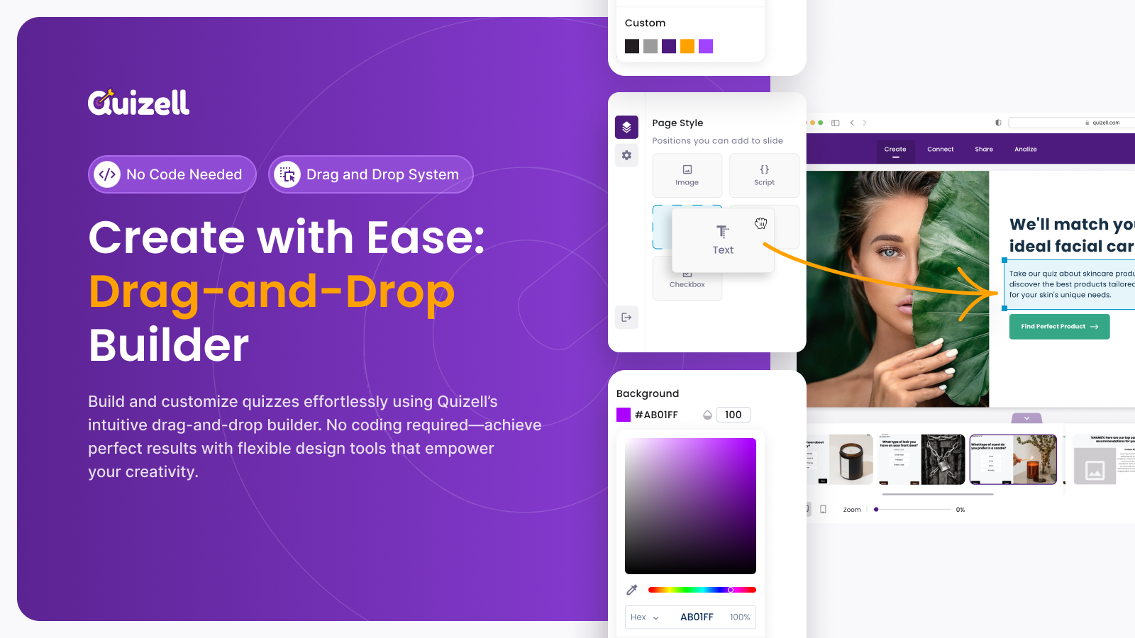 screenshot of Quizell