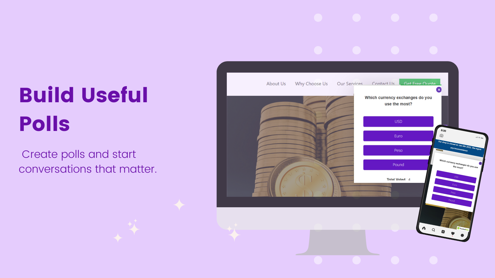 screenshot of Quizzes4Leads
