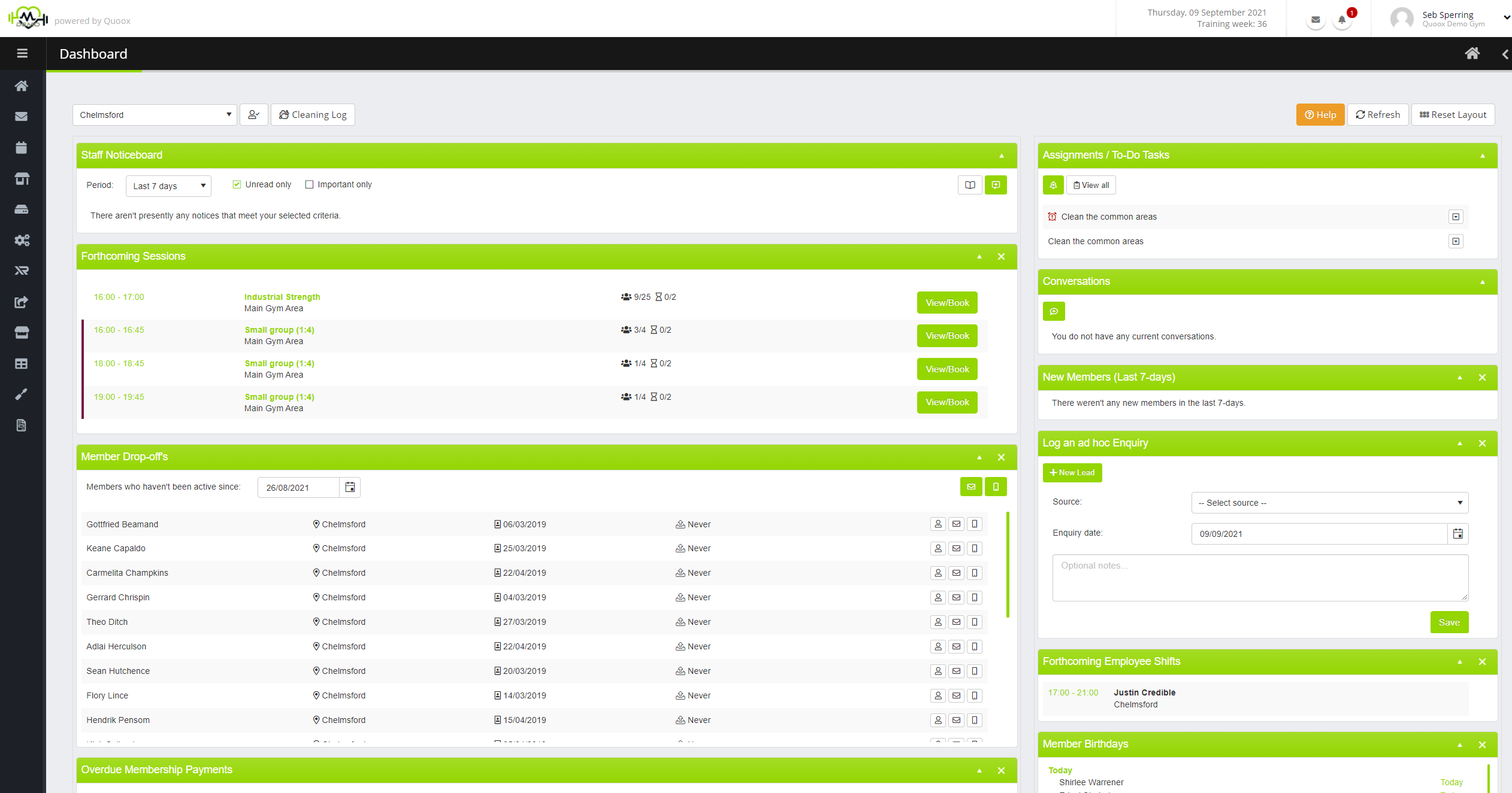 screenshot of Quoox