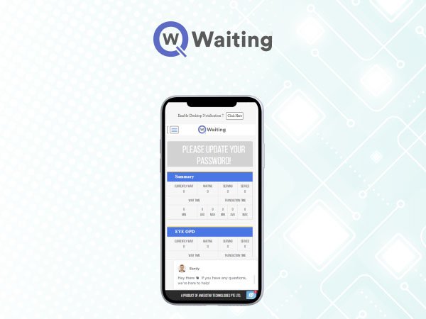 screenshot of Qwaiting
