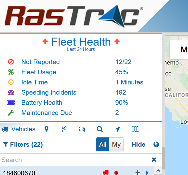 screenshot of RASTRAC