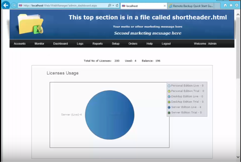 screenshot of RBackup
