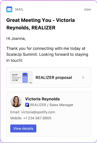 screenshot of REALIZER