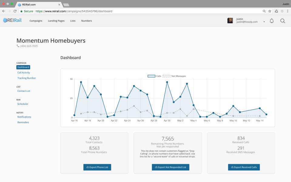 screenshot of REIRail