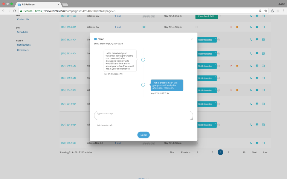 screenshot of REIRail