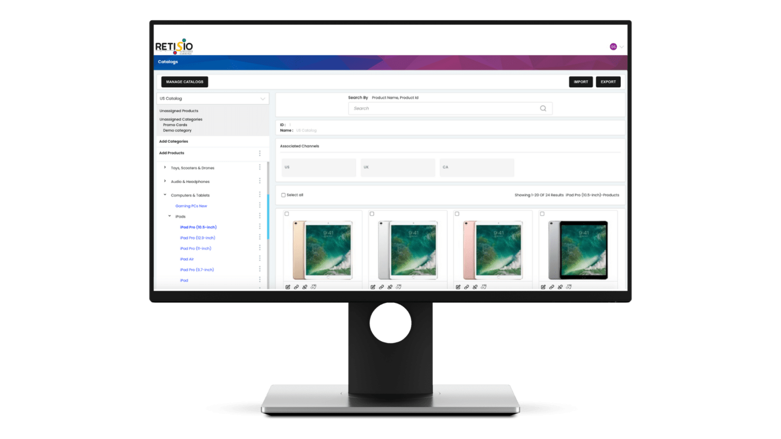 screenshot of RETISIO