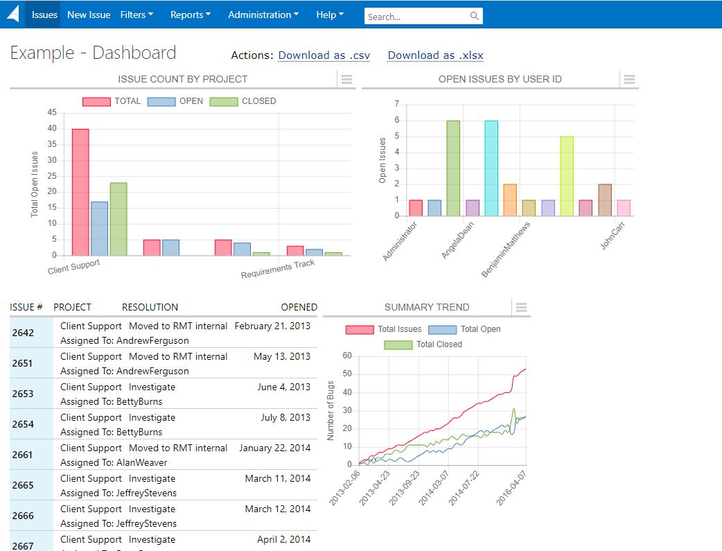 screenshot of RMTrack
