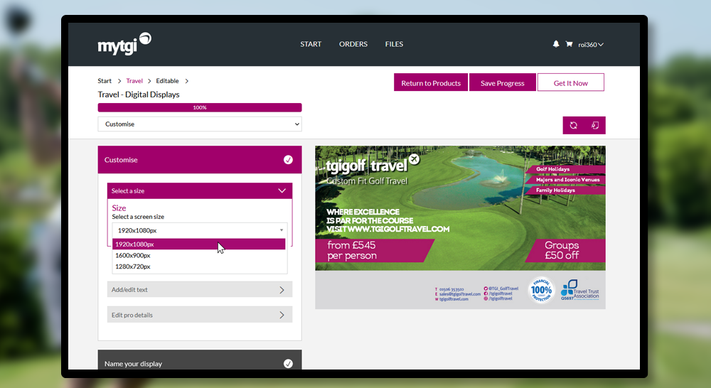 screenshot of ROI360