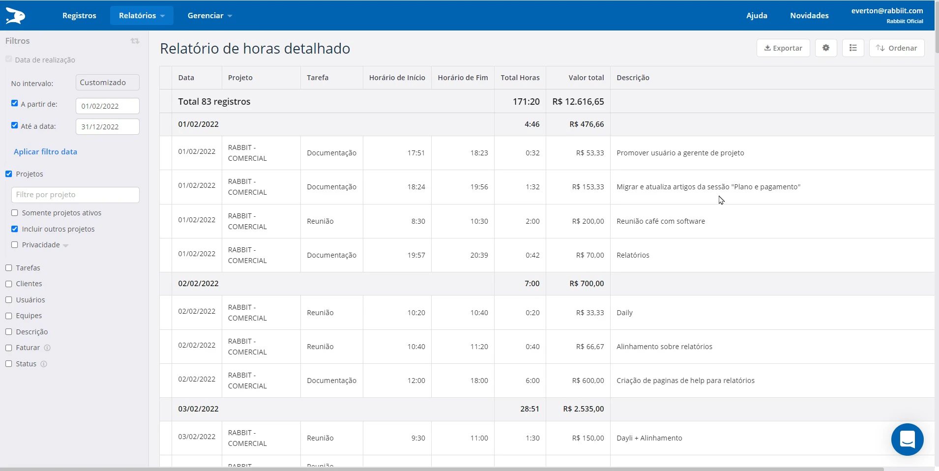 screenshot of Rabbiit