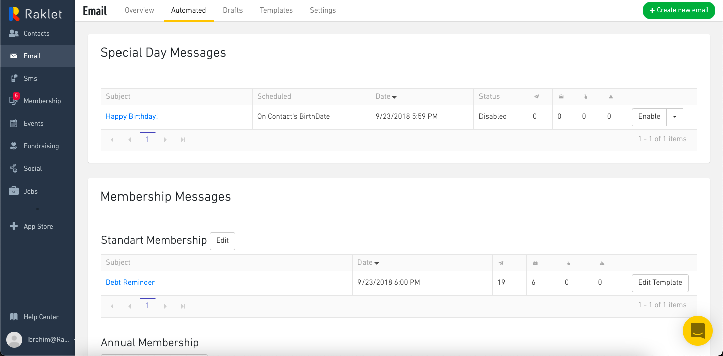 screenshot of Raklet