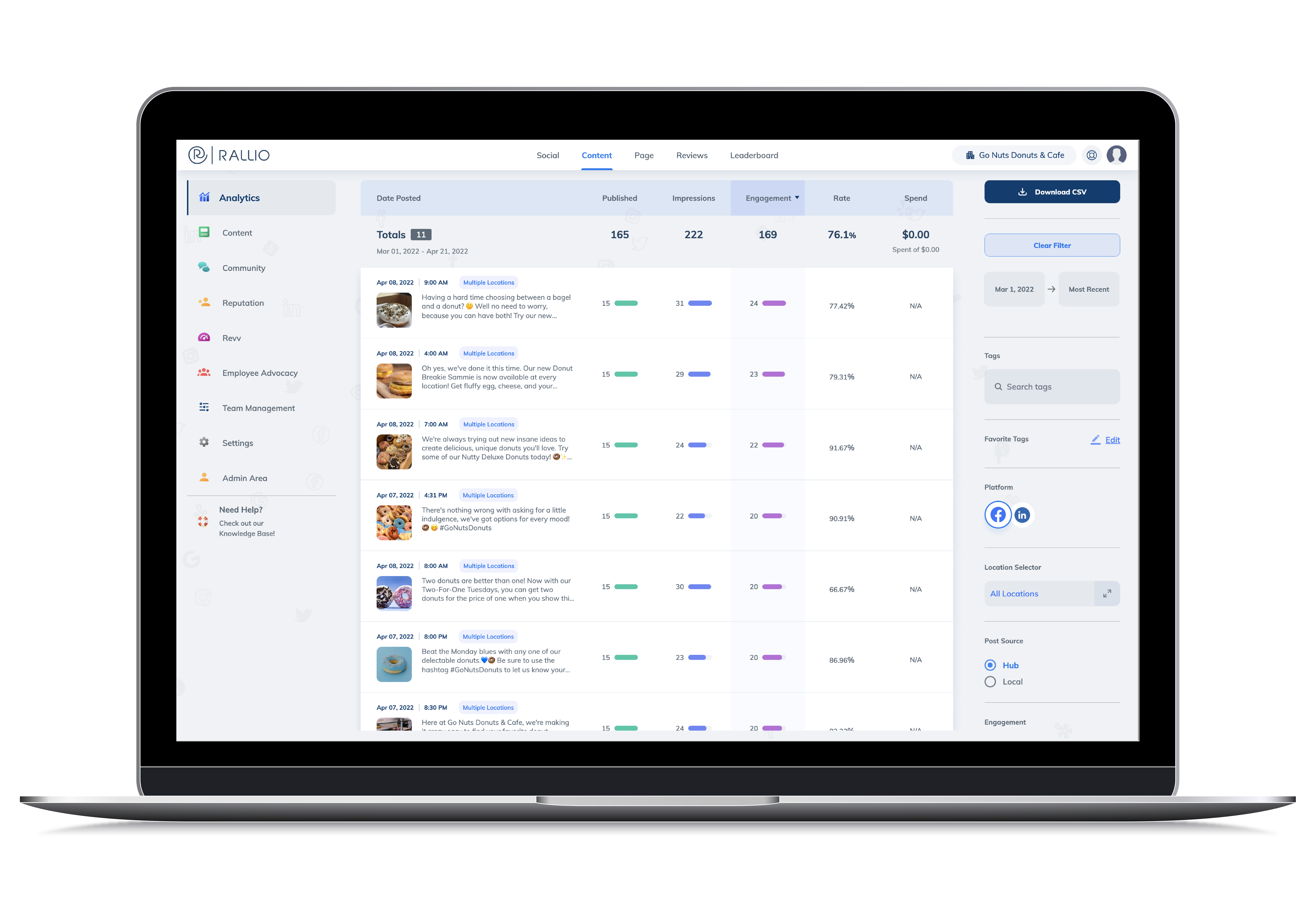 screenshot of Rallio