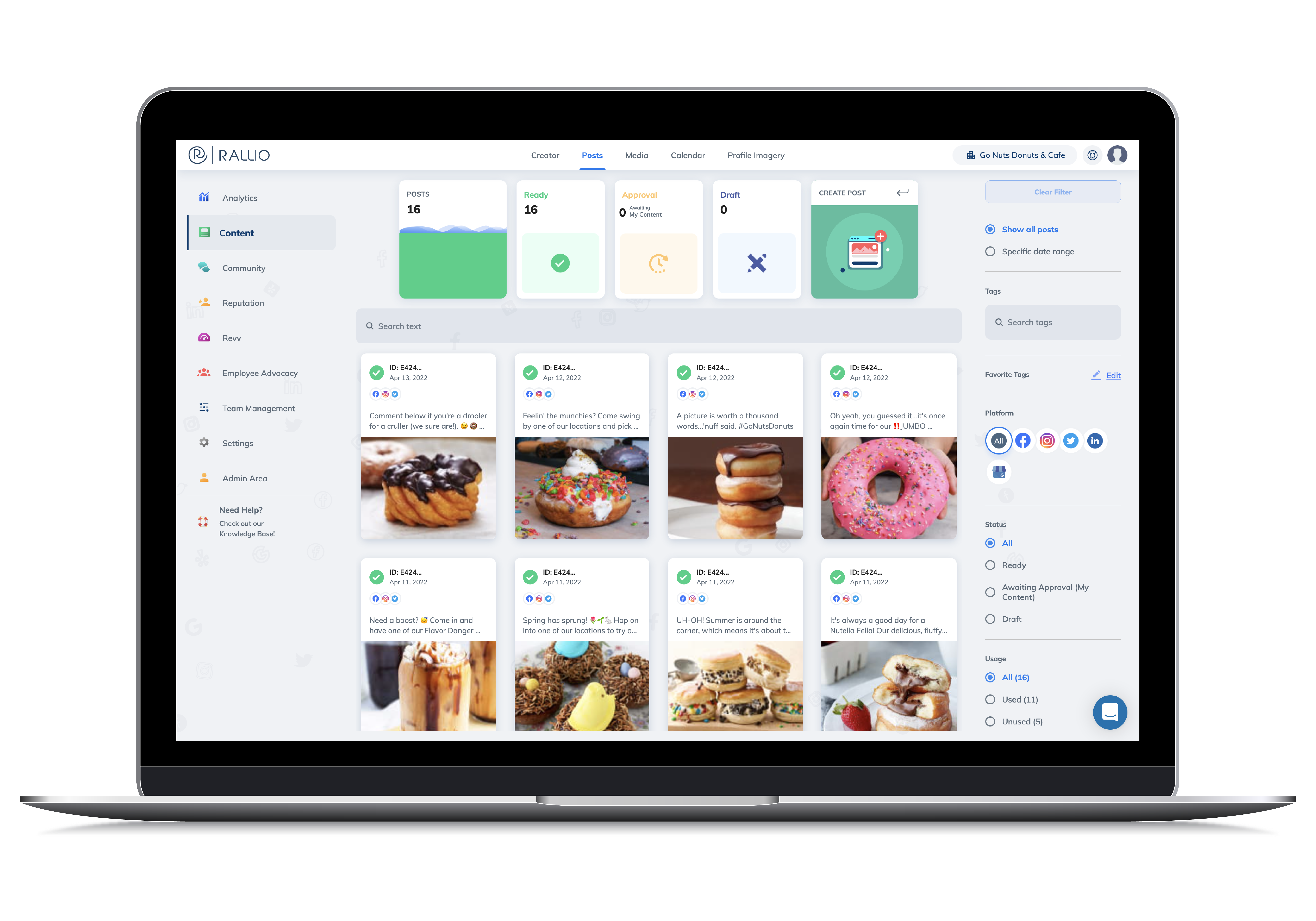 screenshot of Rallio