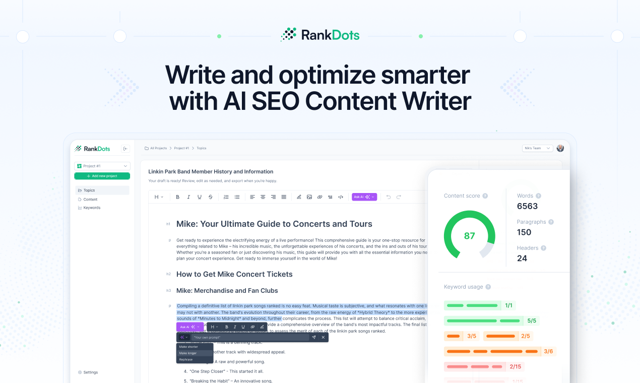 screenshot of RankDots