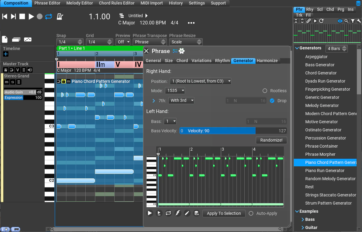 screenshot of RapidComposer