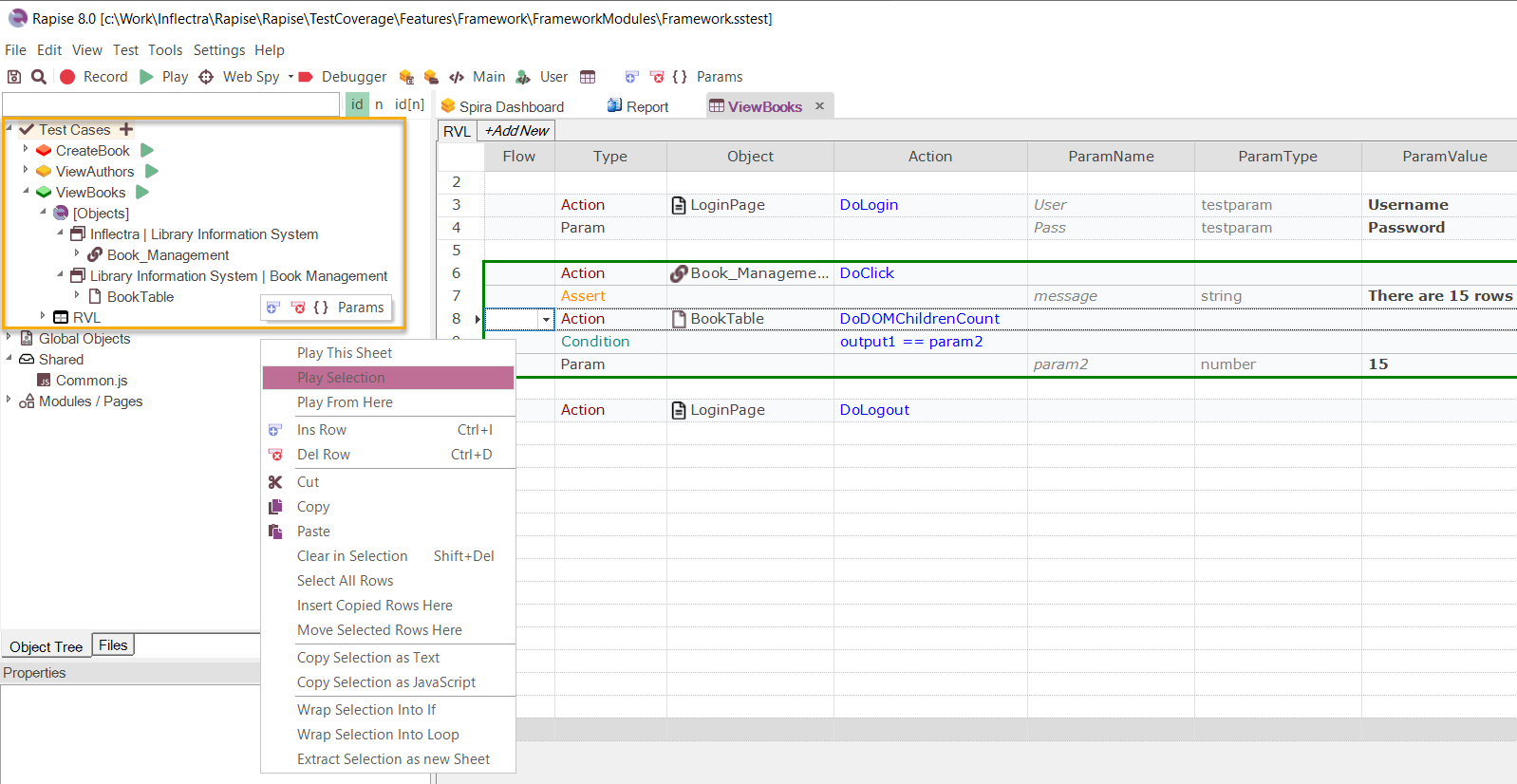 screenshot of Rapise