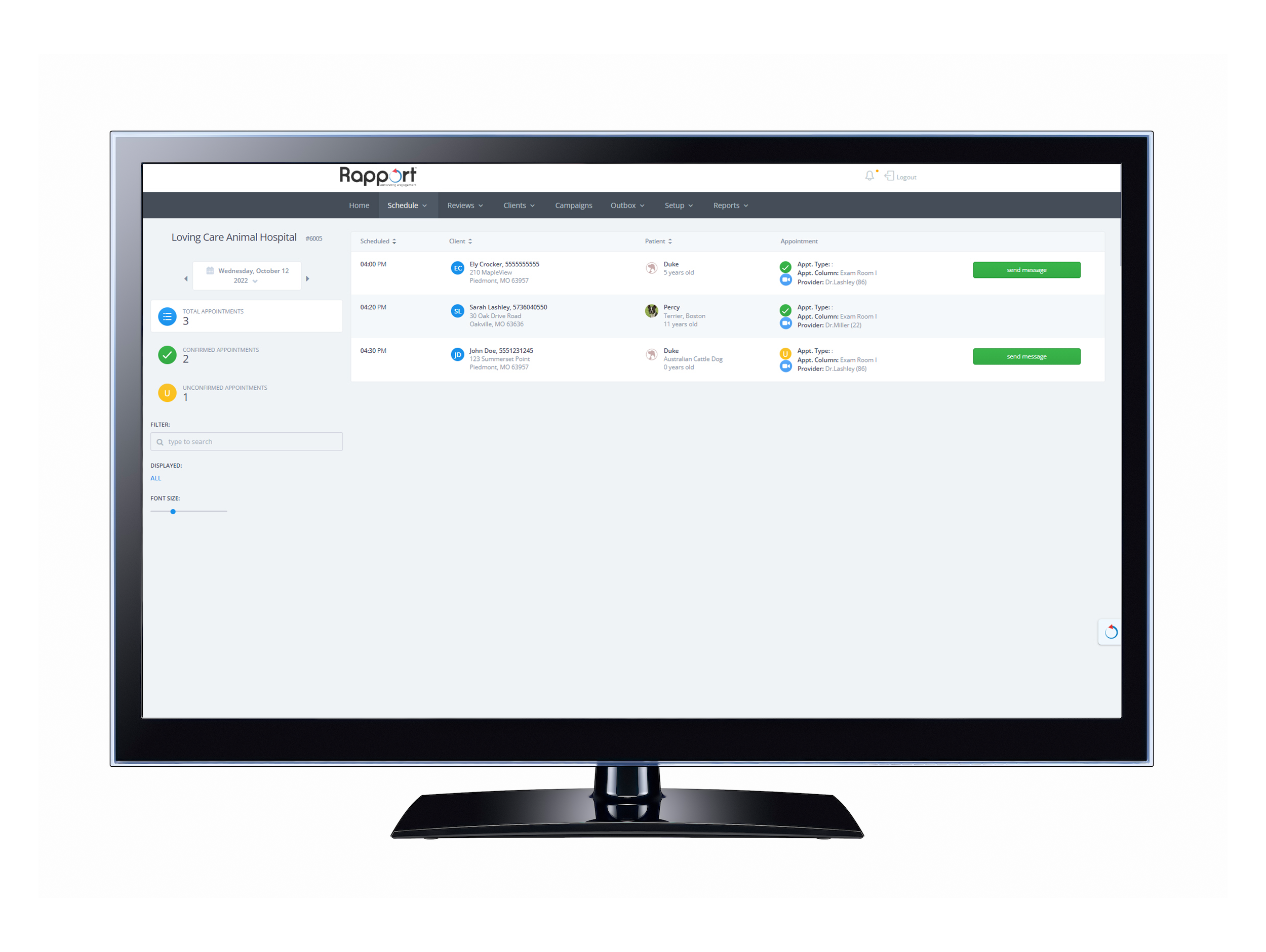 screenshot of Rapport