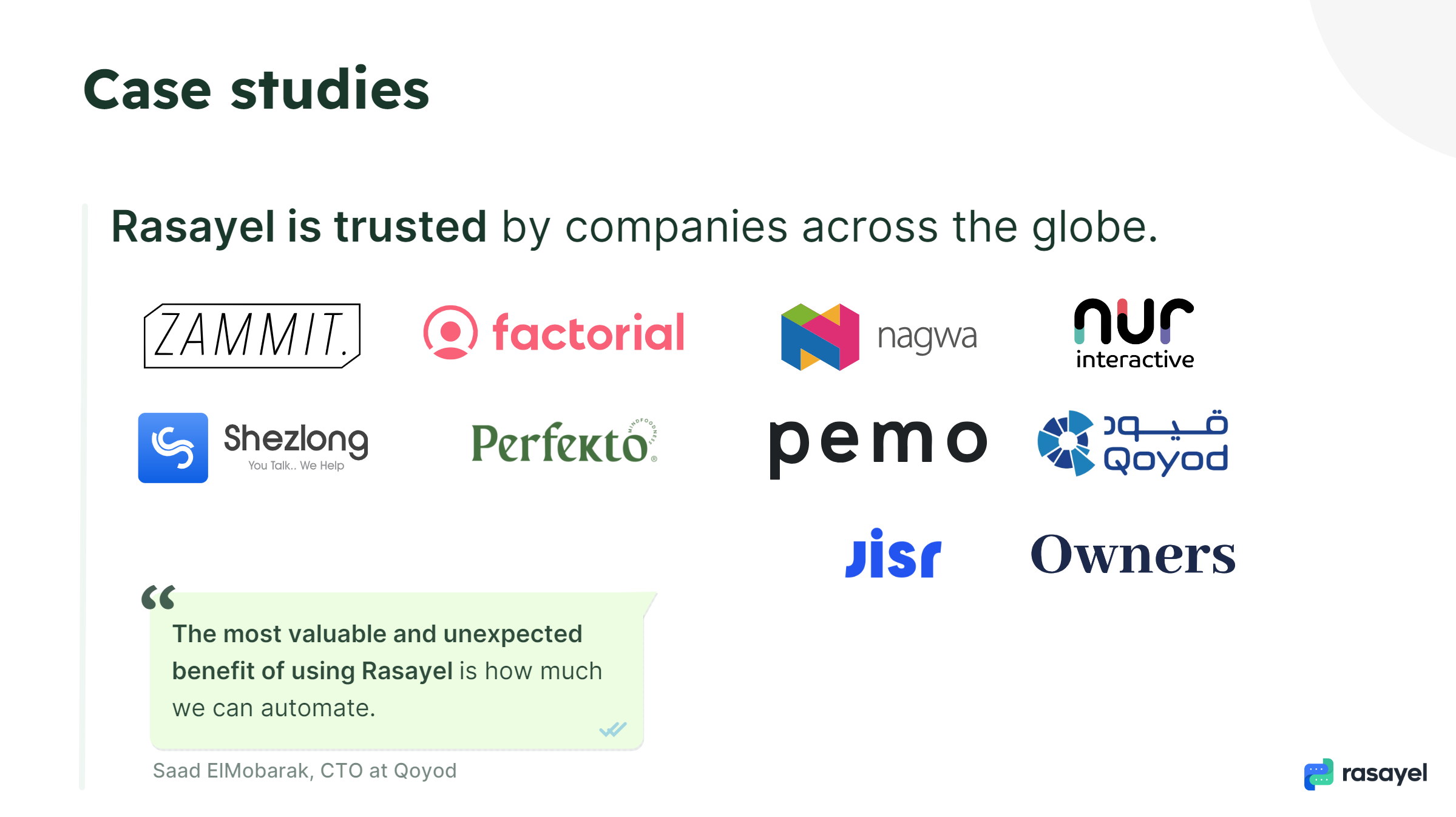 screenshot of Rasayel