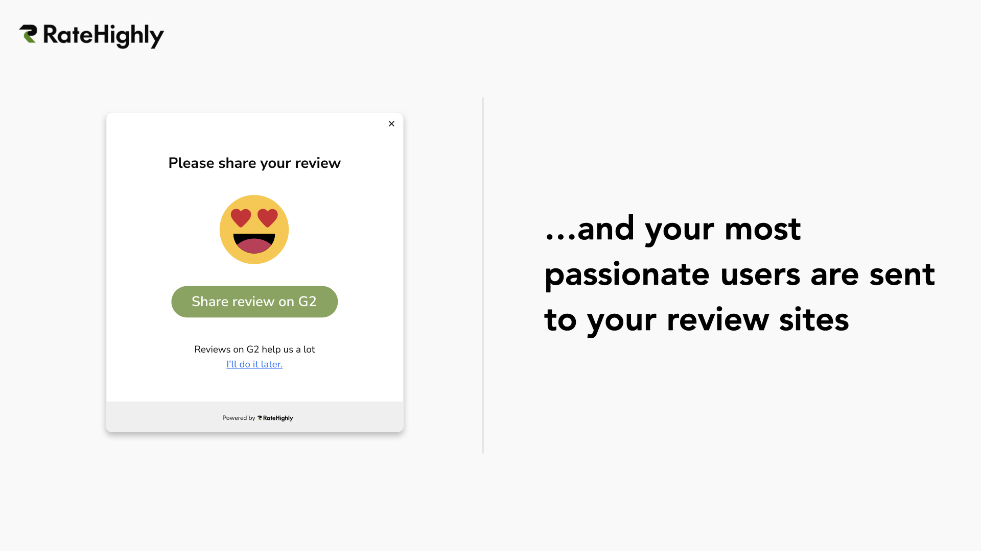 screenshot of RateHighly